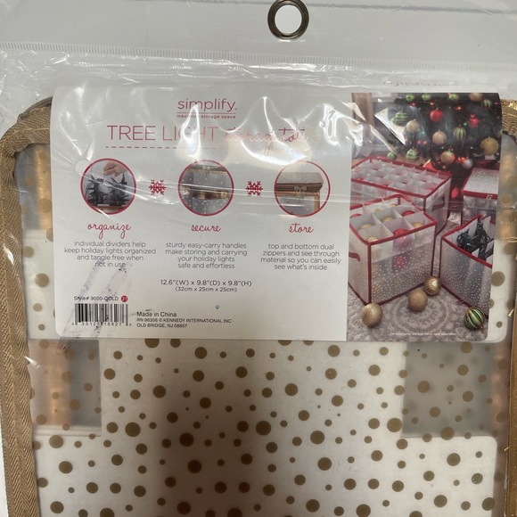 NIP Simplify Christmas Light Organizer - Room Light Storage Container - Picture 6 of 6